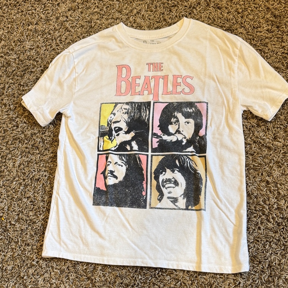 The Beatles White Short Sleeve Kids Tee